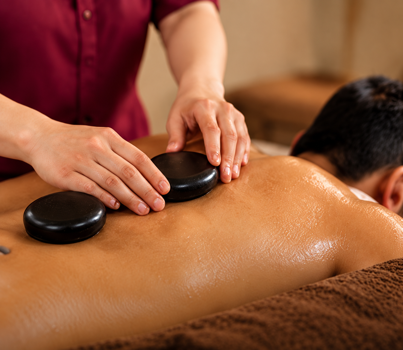 Layanan hot stone massage